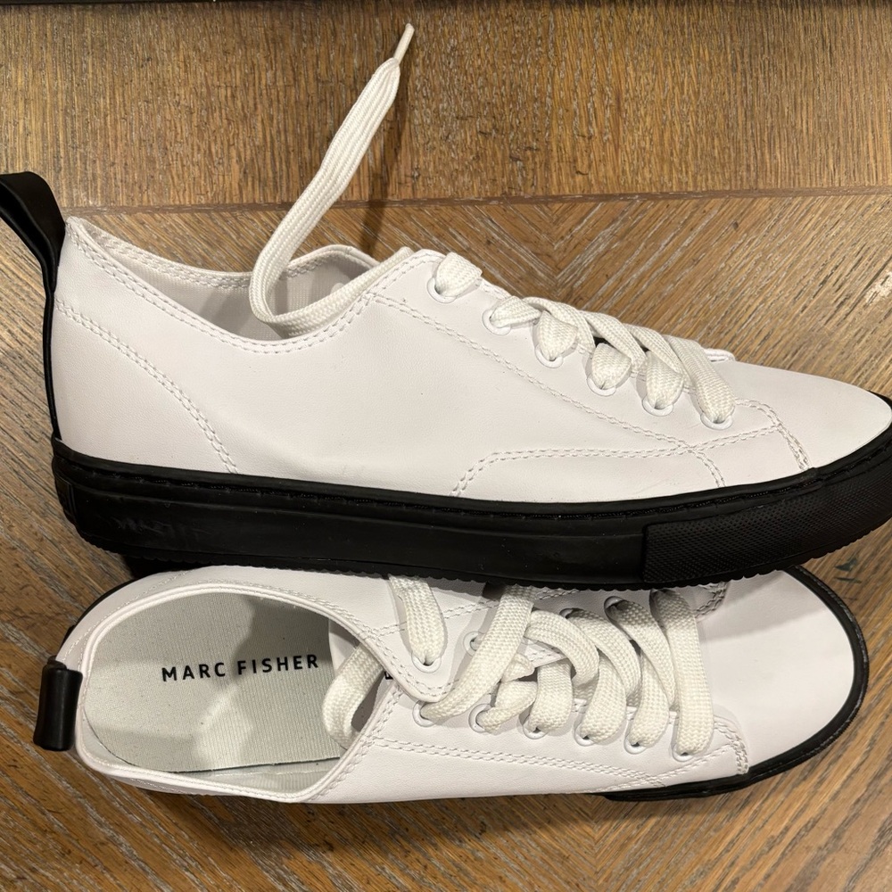 Marc Fisher Men's Sneakers in White and Black